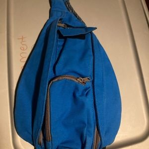 Blue Kavu mini sling rope bag